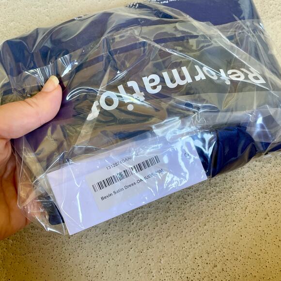 NWT Reformation Bevini High Slit Midi Dress Sleeveless V-Neck Danube sz M - Picture 8 of 9